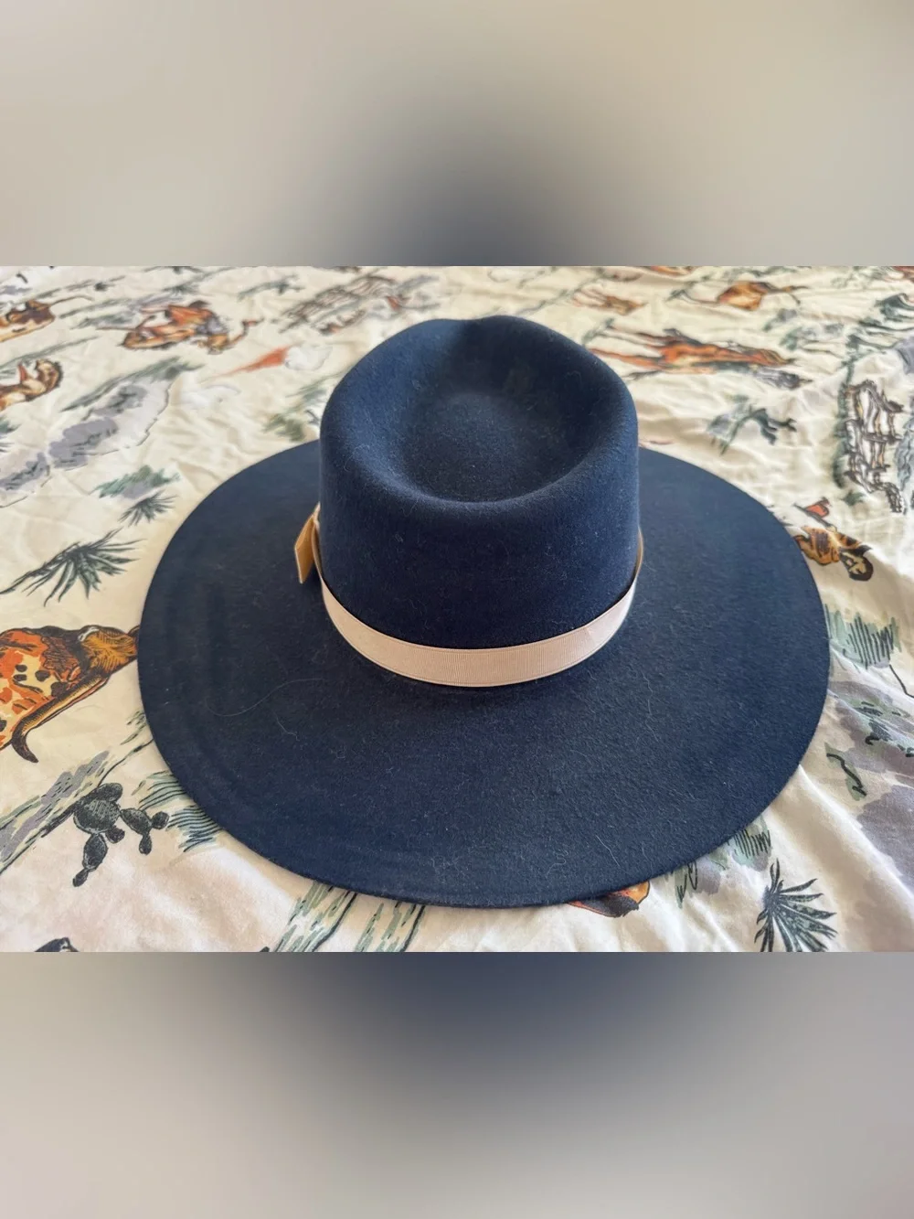 Twister Felt Western Cowboy Hat Navy Blue Size L Wide Brim